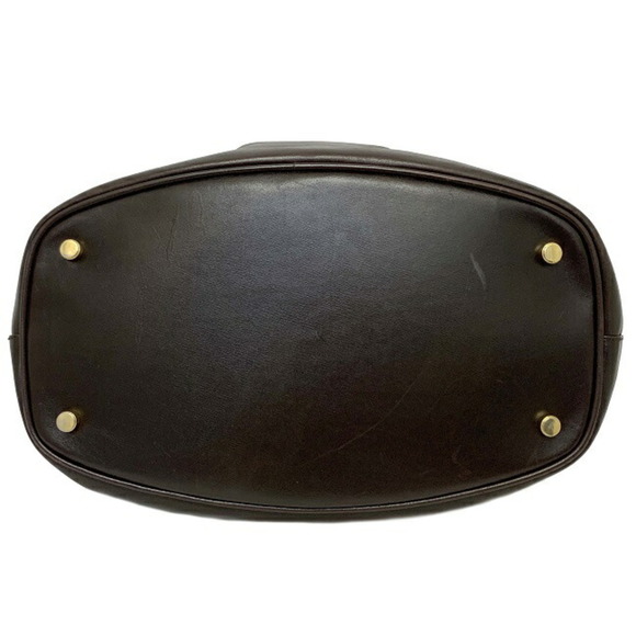 SALVATORE FERRAGAMO Ferragamo One Shoulder Bag Dark Brown Gancini DX-217658 Leat - Picture 3 of 10